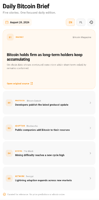 Daily Bitcoin Brief